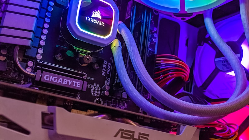 Computer repair tools and components on a workbench